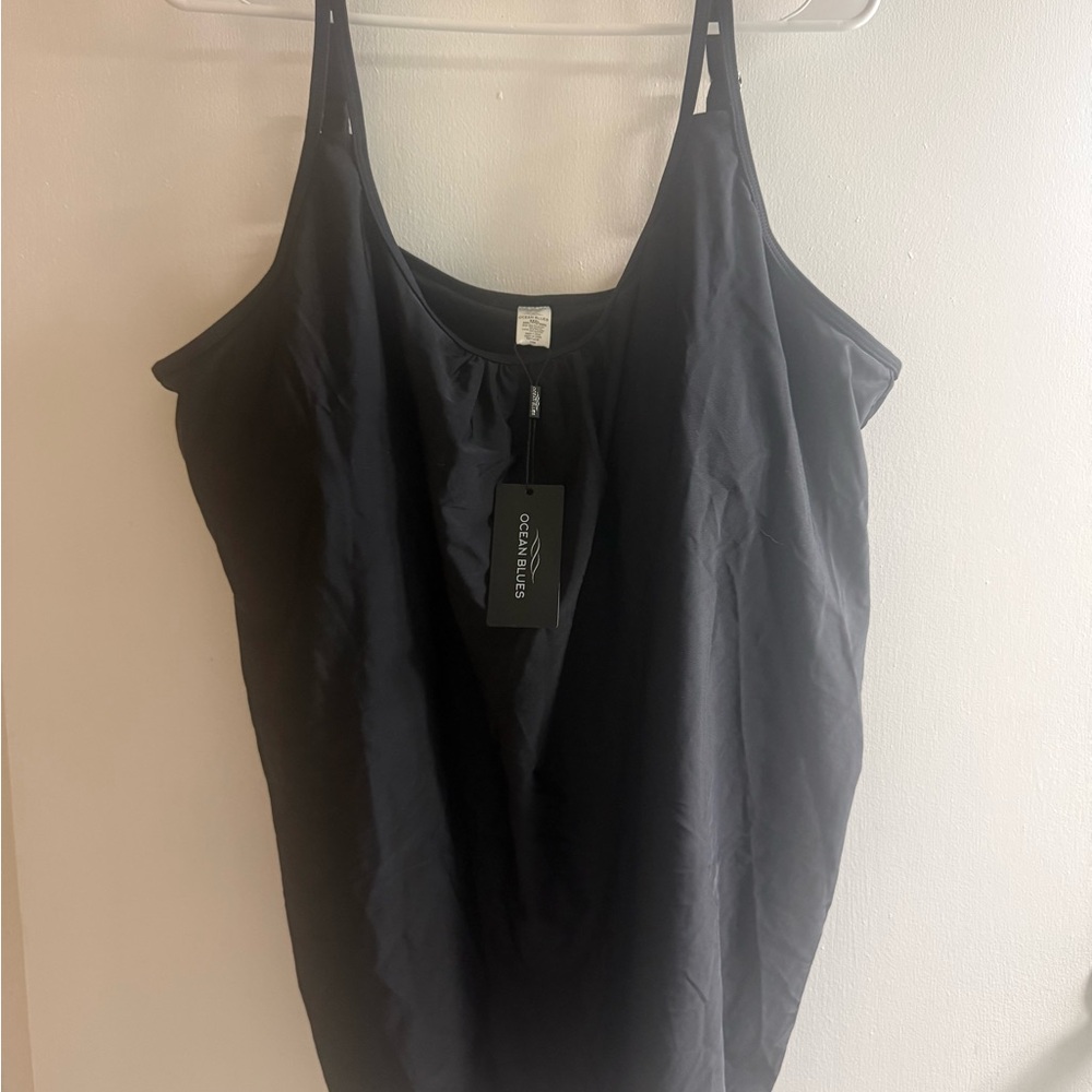 Classic Black Tankini Adjustable Straps